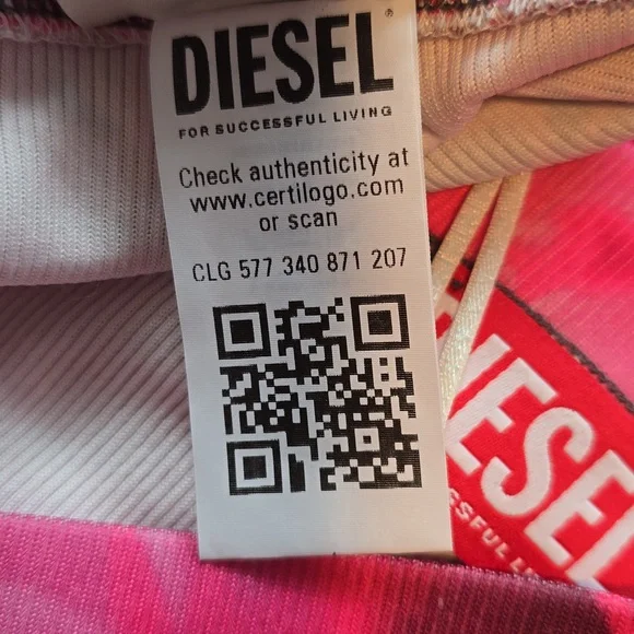 Diesel orange/pink floral pull on skirt-S - Picture 9 of 11